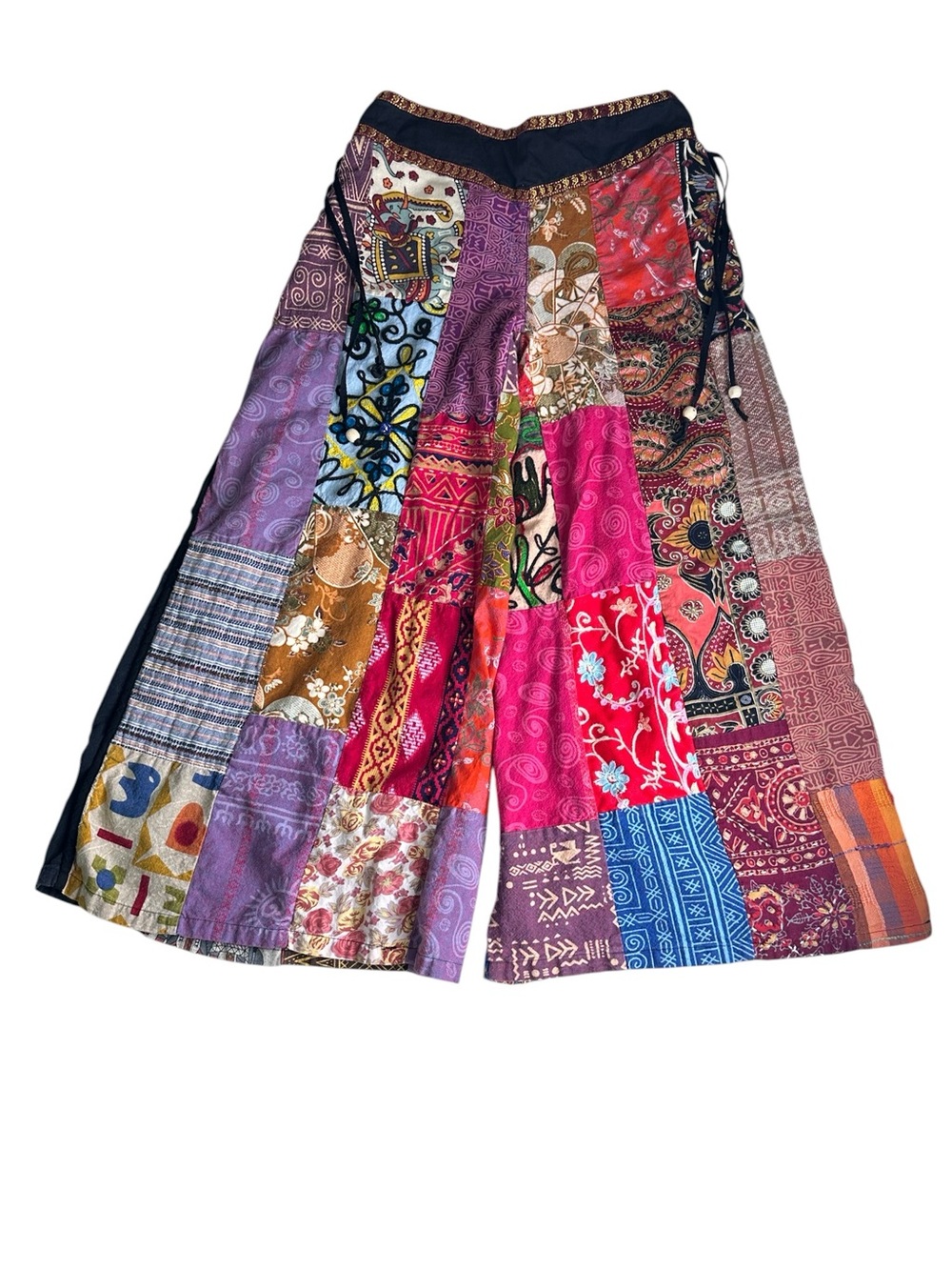 Patchwork Crop Pants. Made in Thailand.